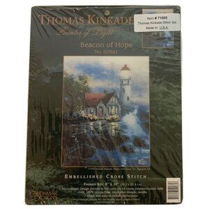 Thomas Kinkade Beacon of Hope Embellished Cross Stitch Kit No 50961 Candamar